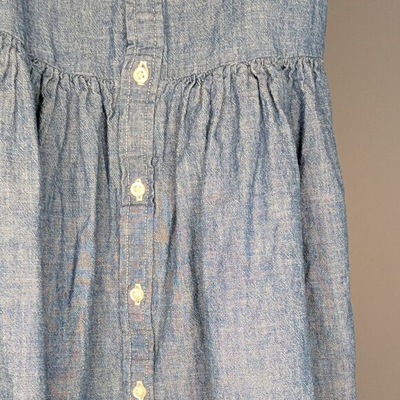 💜 2 for 30 💜 Ralph Lauren Denim Button Up Sleeveless Dress - Picture 4 of 5